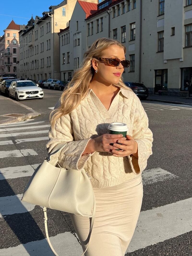 イングリッド - レザー製ファスナー付きハンドバッグ