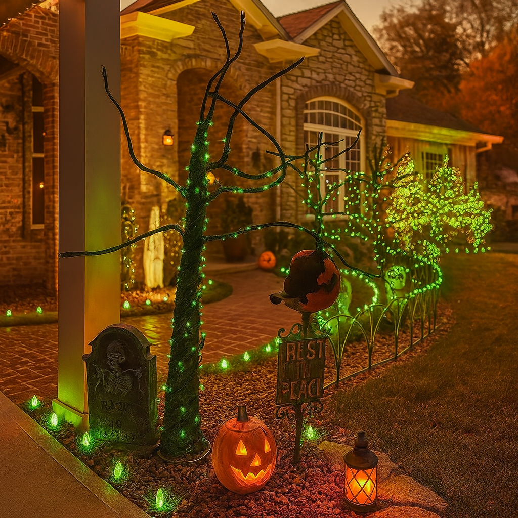 ソーラーグローハロウィンフェアリーライト – 庭やパティオ用のソーラー屋外照明