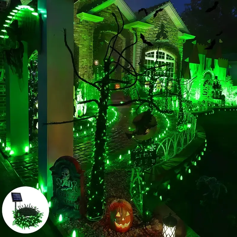 ソーラーグローハロウィンフェアリーライト – 庭やパティオ用のソーラー屋外照明