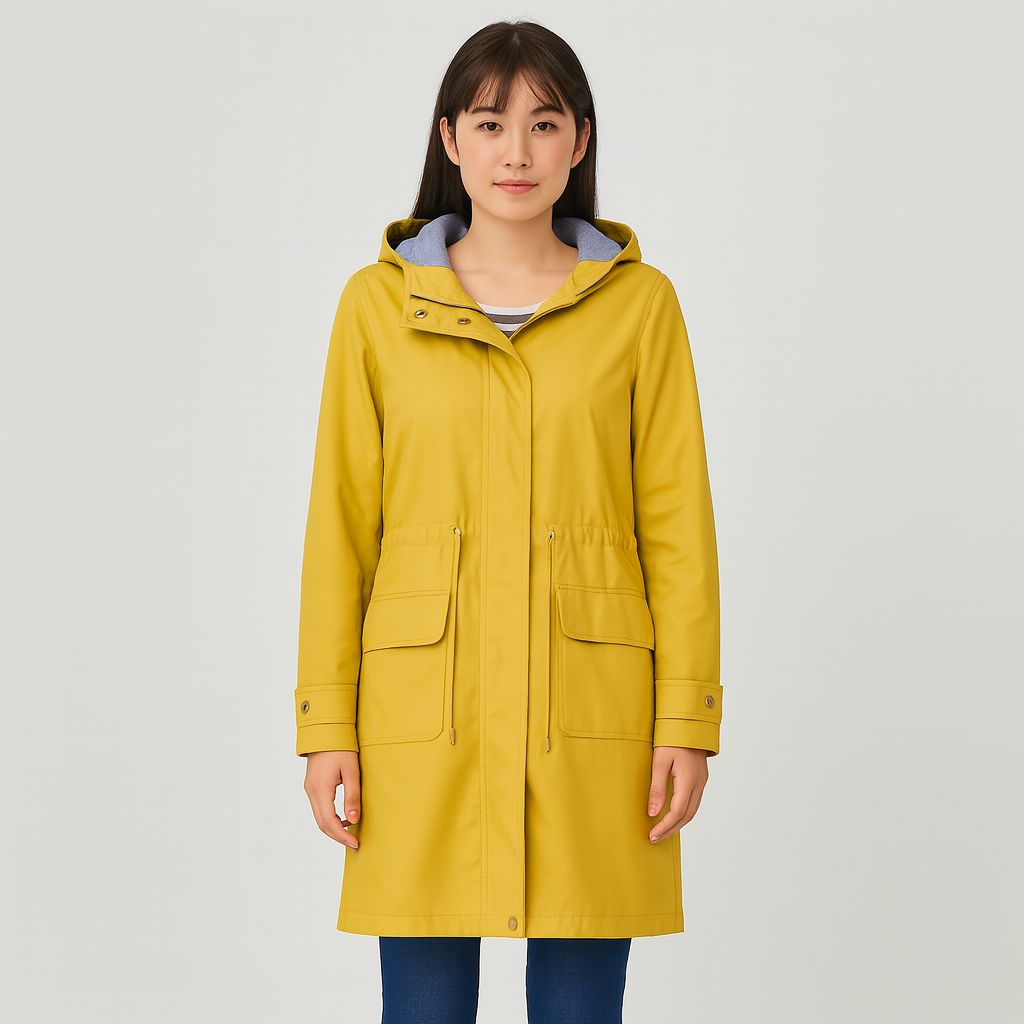 Solaria | Waterproof raincoat with hood and pockets