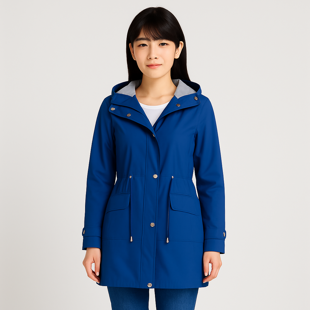 Solaria | Waterproof raincoat with hood and pockets