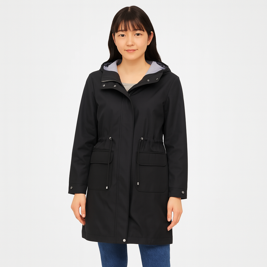 Solaria | Waterproof raincoat with hood and pockets