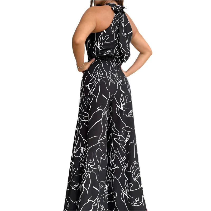 Veronica - Printed Halter Jumpsuit