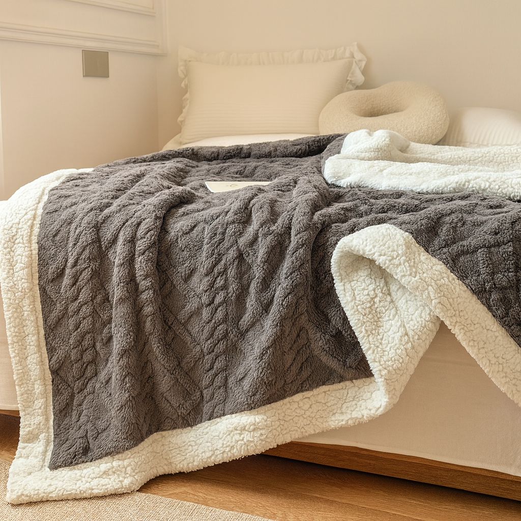 厚手の両面フリース掛け布団