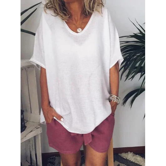Trine - Oversized Linen T-Shirt