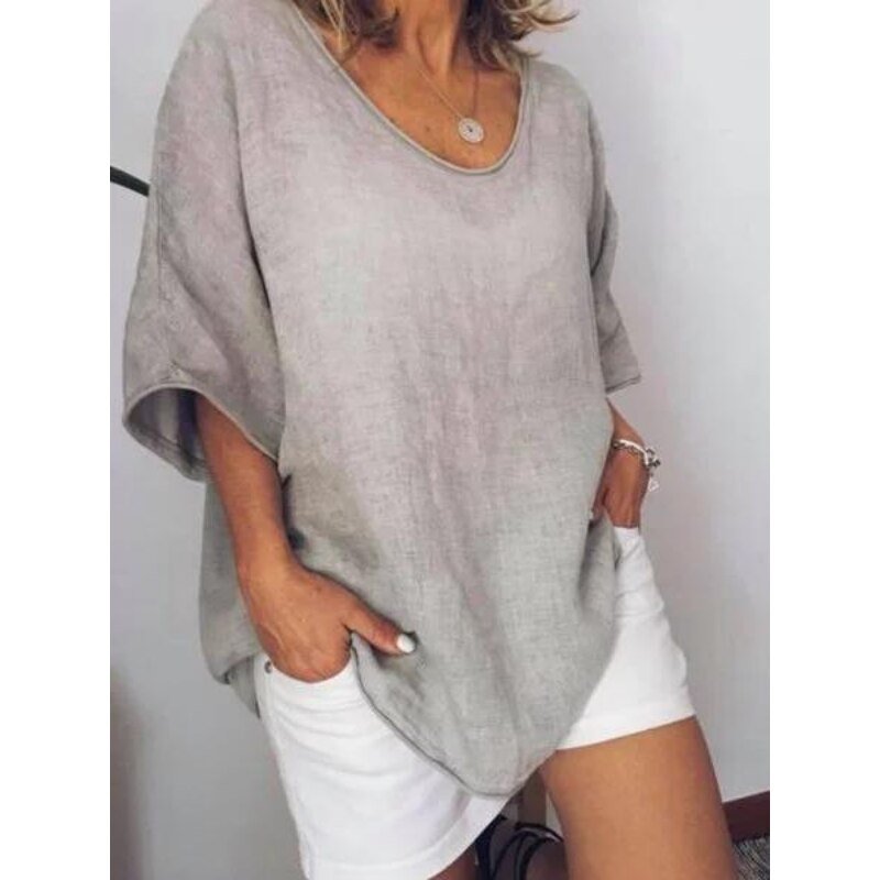 Trine - Oversized Linen T-Shirt