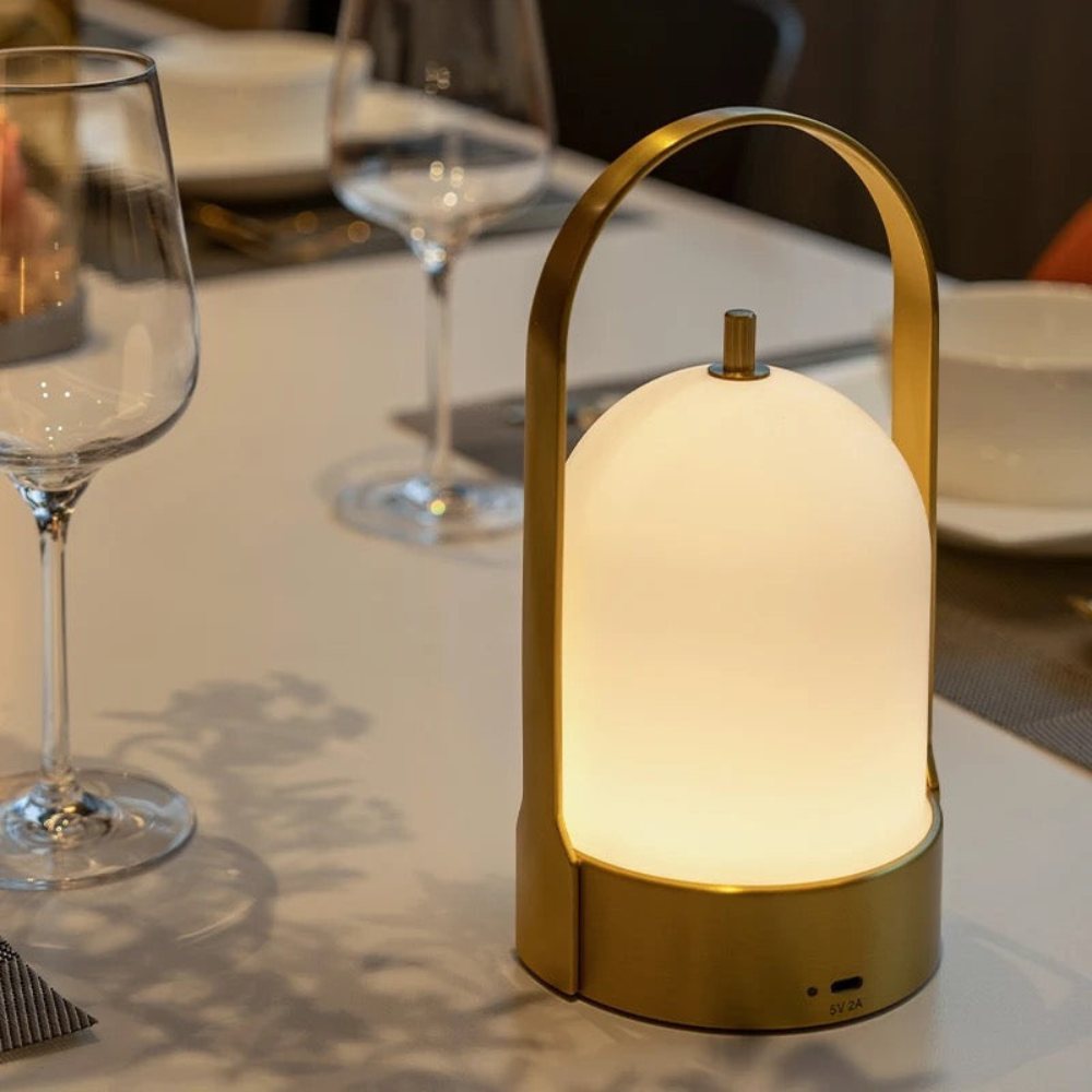 無視する - ハンドル付きワイヤレスLEDテーブルランプ