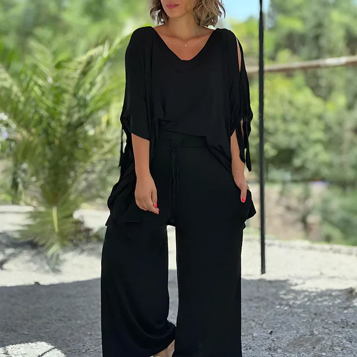 Tomiko - Soft and stylish top and bottom set