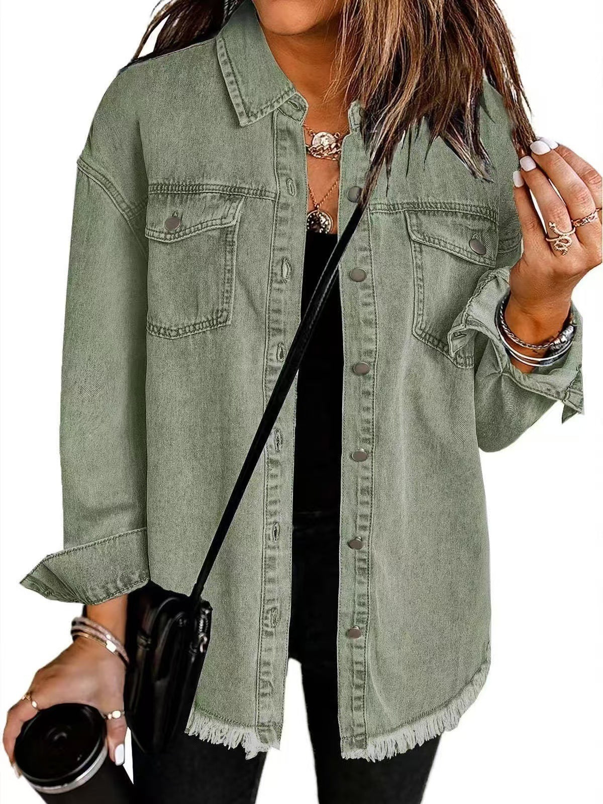 A classic women's denim jacket for everyday wear