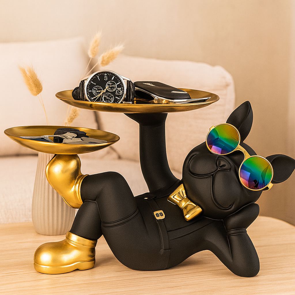 ヴォルタロ| ブルドッグ収納彫刻