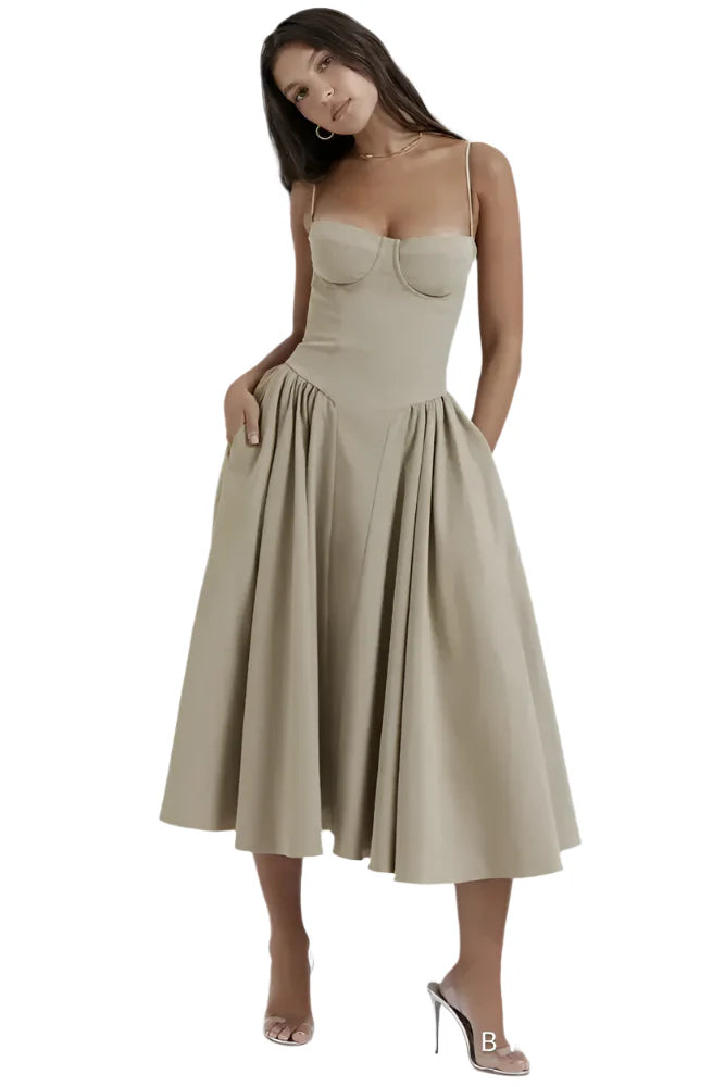 Himari - Corset-style midi dress