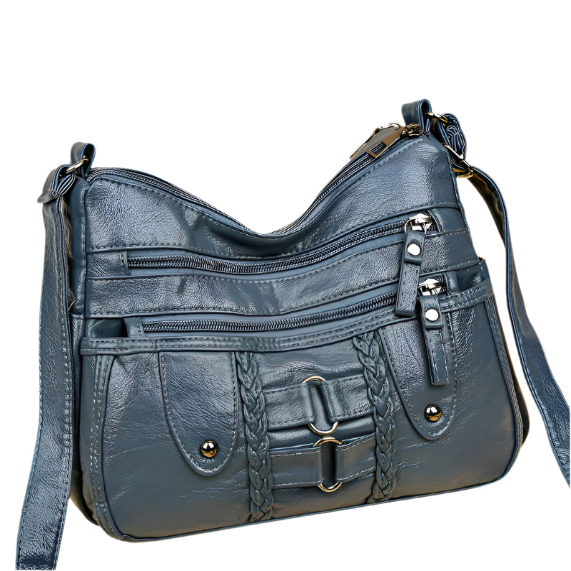 モーリーン - 調節可能なショルダーストラップ付きのモダンなマルチジップバッグ