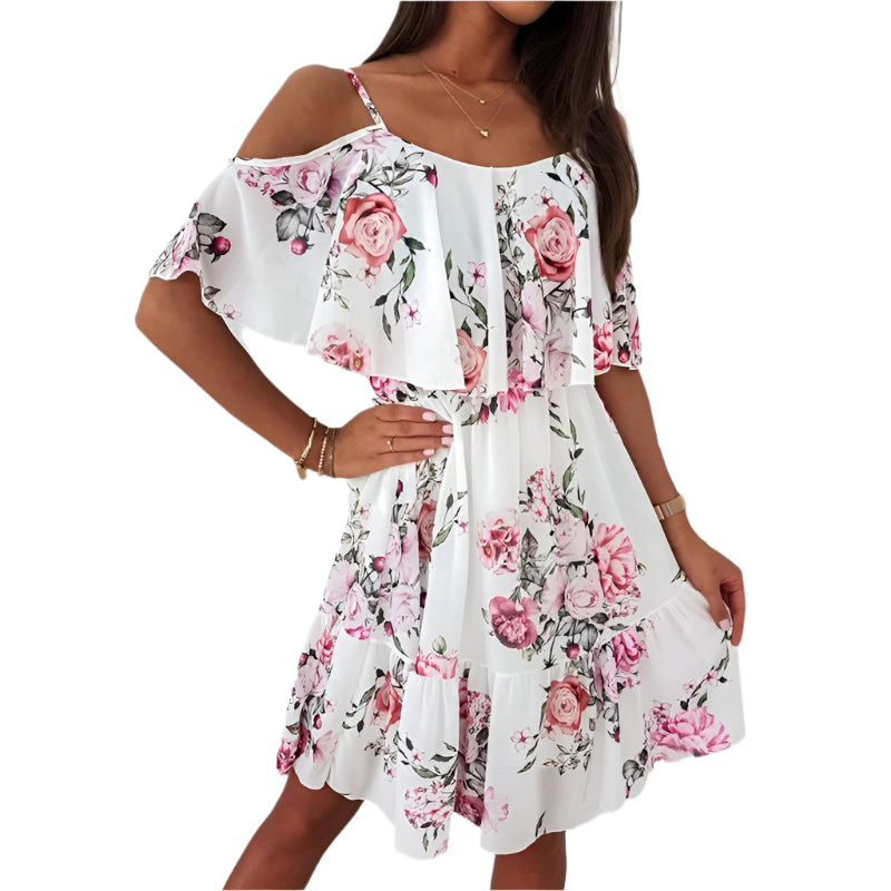 Evi - Floral Ruffle Summer Dress