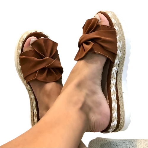 Samantha - Casual Bow Wedge Sandals