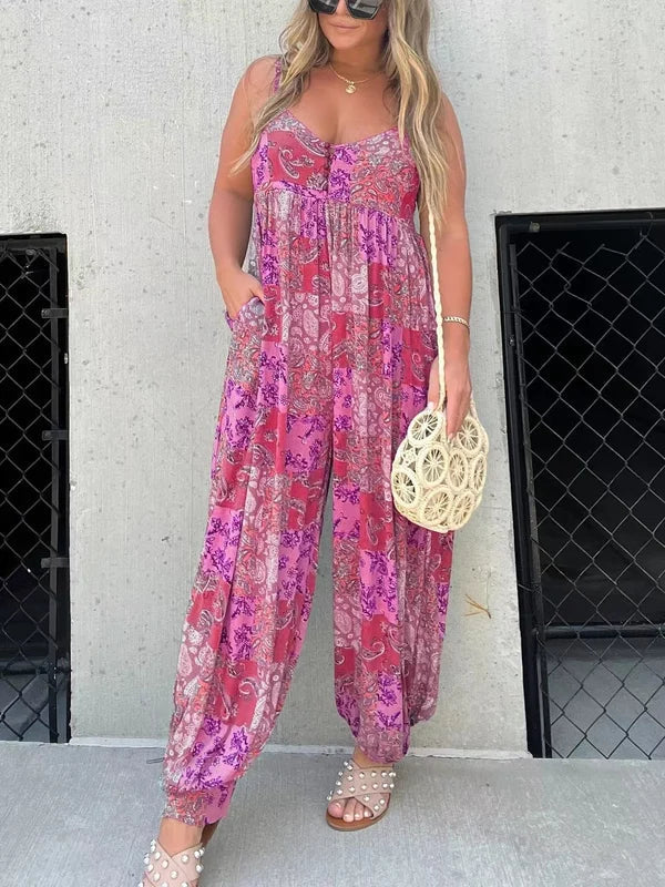 Pernille - Elegant balloon pants and printed jumpsuit
