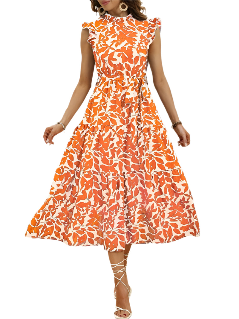 Aurelia – An elegant dress with ruffled sleeves perfect for spring and summer