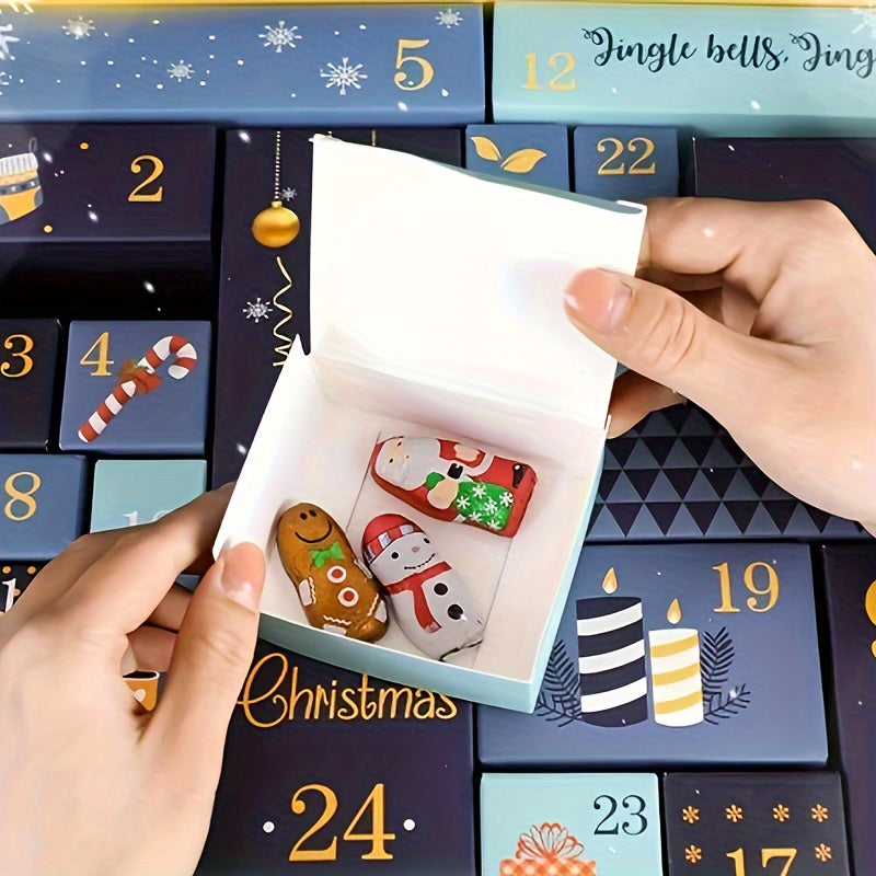 DIYアドベントカレンダーセット - 蓋付きの紙箱24個と、ギフトや工作用の様々なアクセサリー