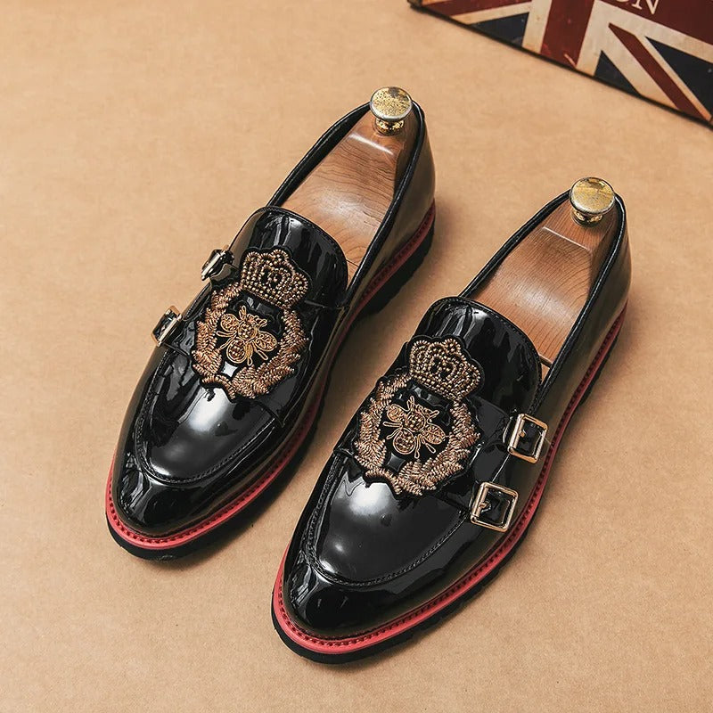 Marco - elegant loafers with double metal buckle