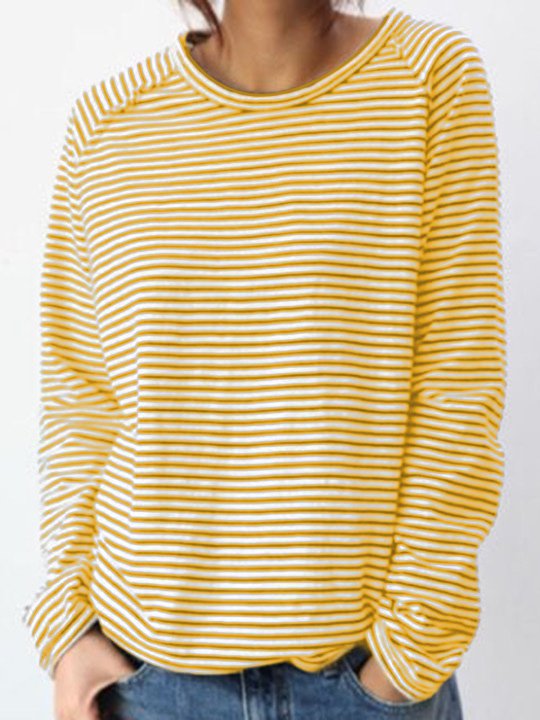 Lola - Casual slim fit shirt with striped print