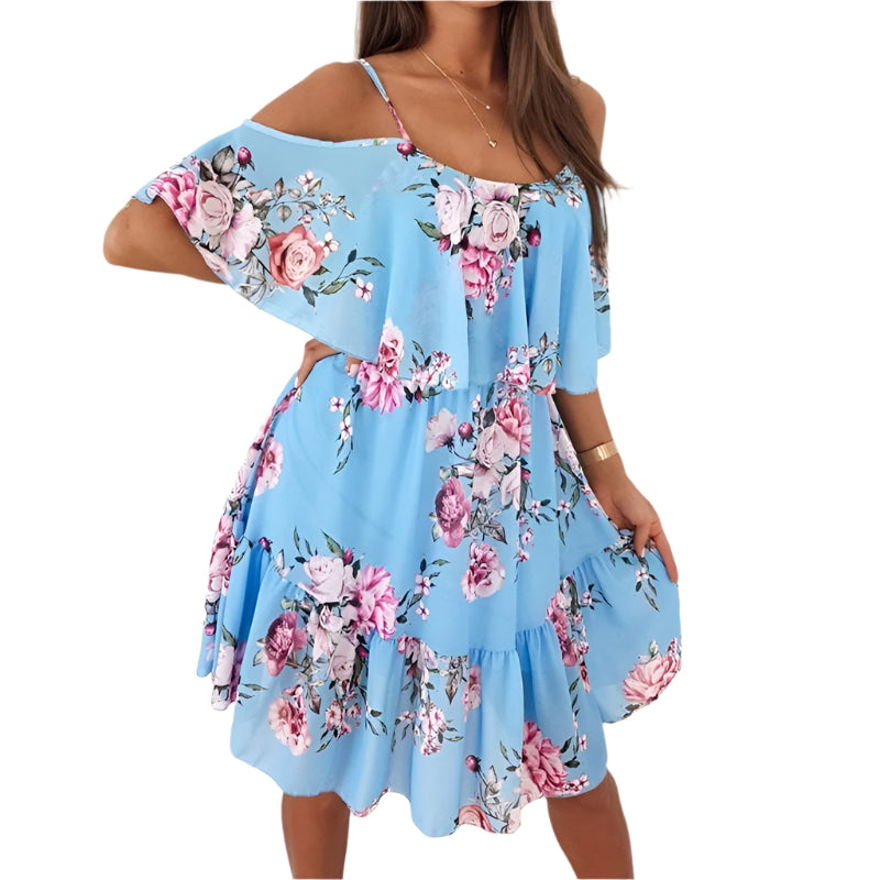 Evi - Floral Ruffle Summer Dress