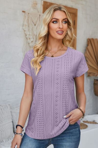 Louis Aillet Round Neck Rolled Short Sleeve T-Shirt