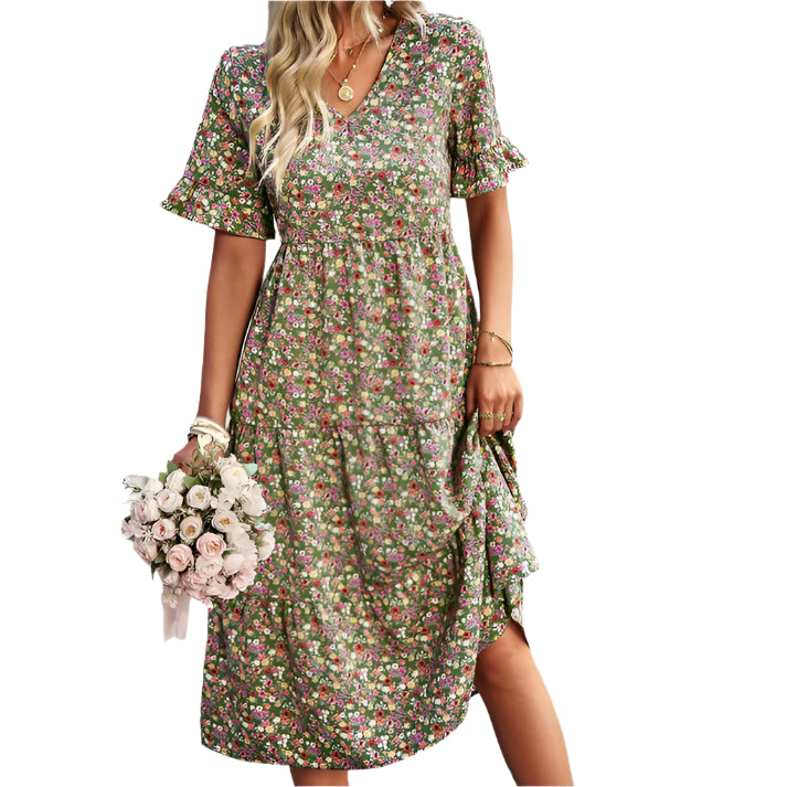 Maribel – Floral Midi Dress