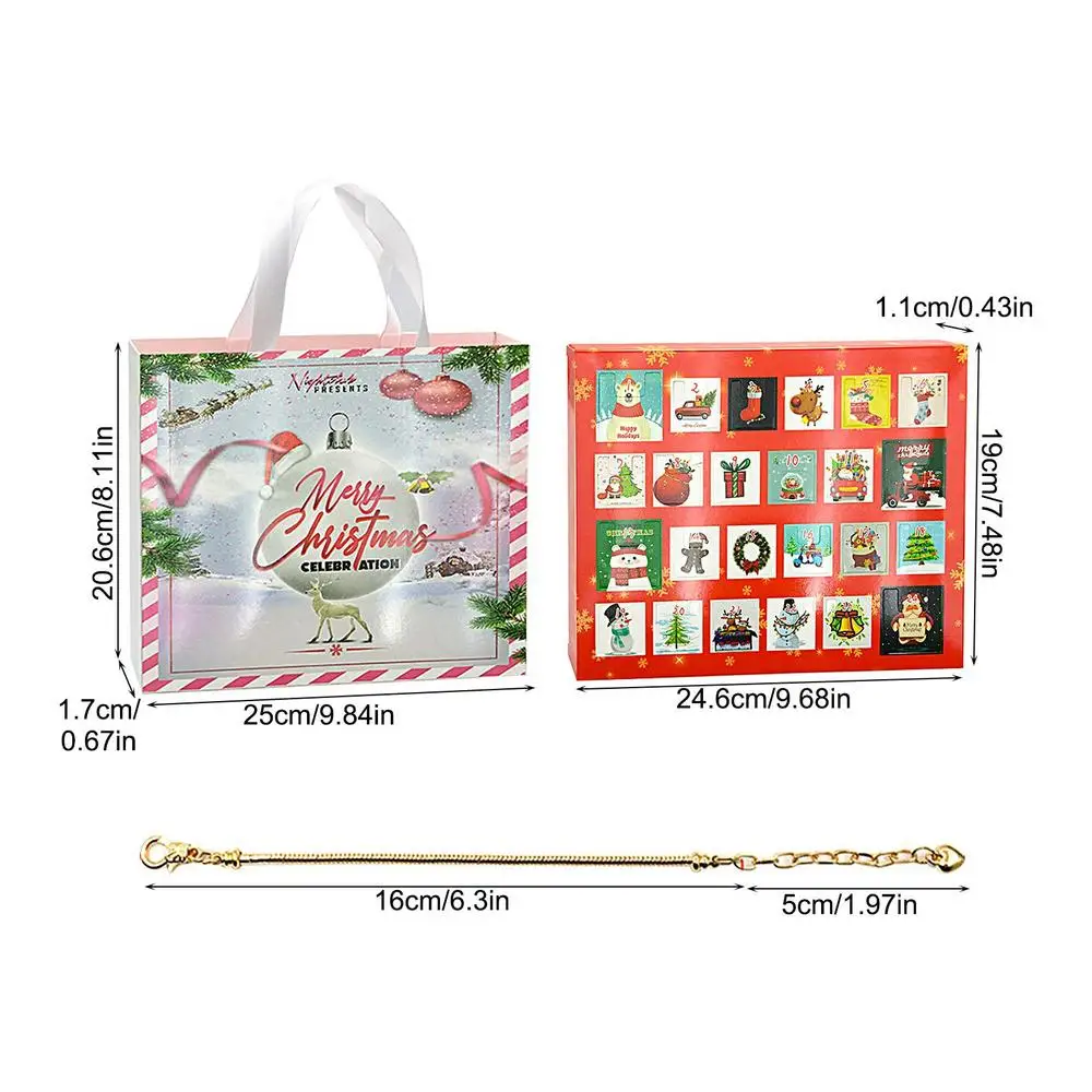 24日間のアドベントカレンダーとカウントダウン - DIYブレスレットセット