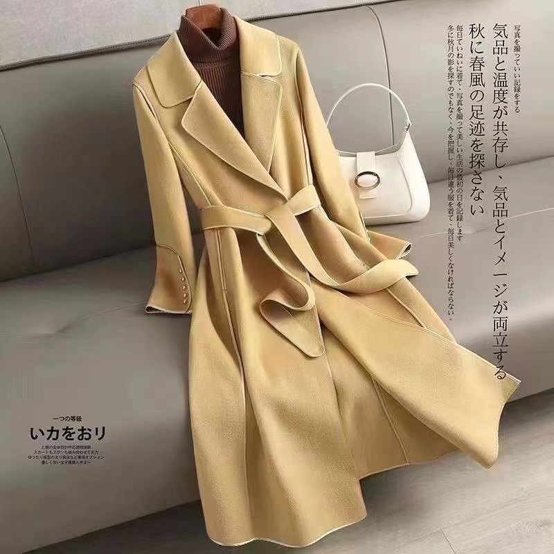 ハンドメイドの高級レディースカシミアコート