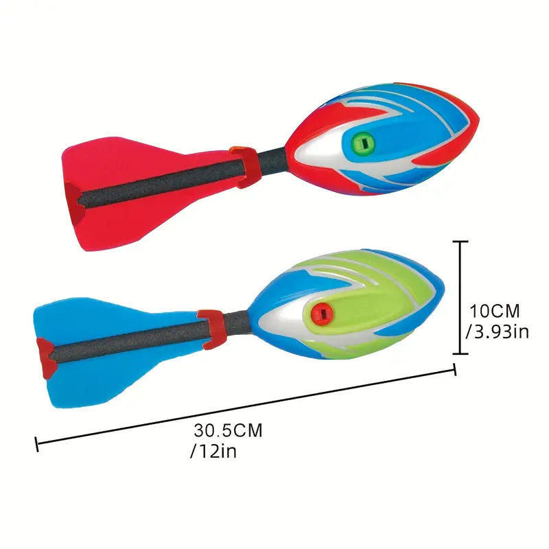 Whistling Foam Rocket Ball - PU throwing toy with sound effects and EPE tail for long distance play