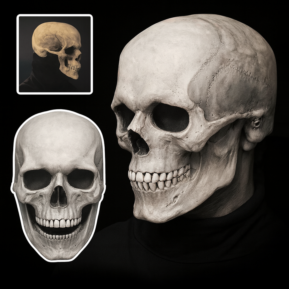 Bone Rain | Realistic Skull Mask with Moving Jaw