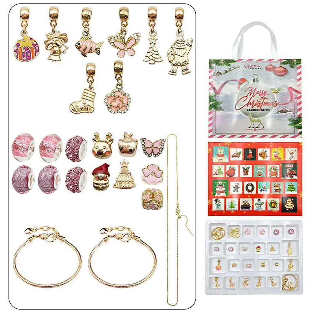 24日間のアドベントカレンダーとカウントダウン - DIYブレスレットセット