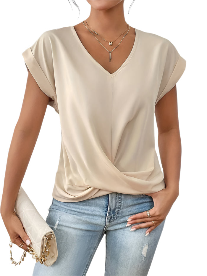 タミー - カジュアルVネックTシャツ