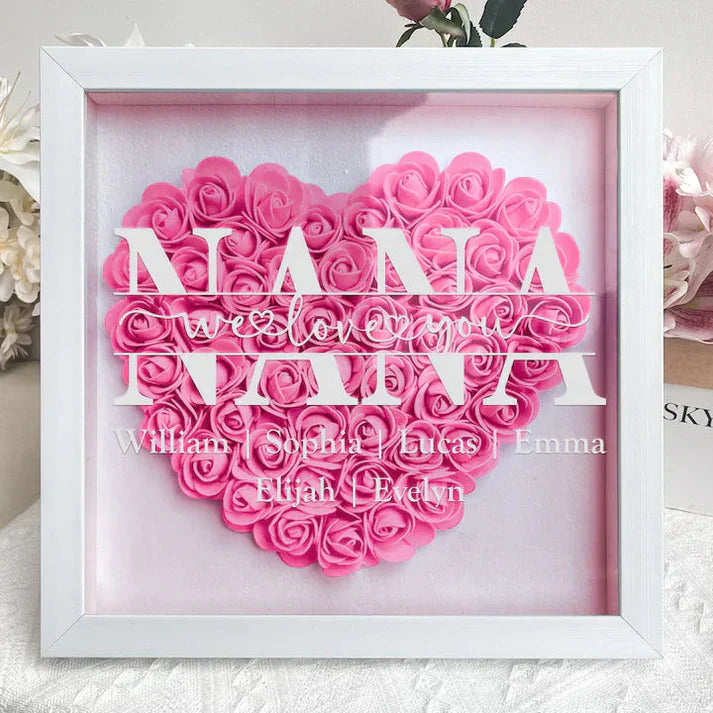 Personalized Flower Heart - Unique Mother's Day Gift