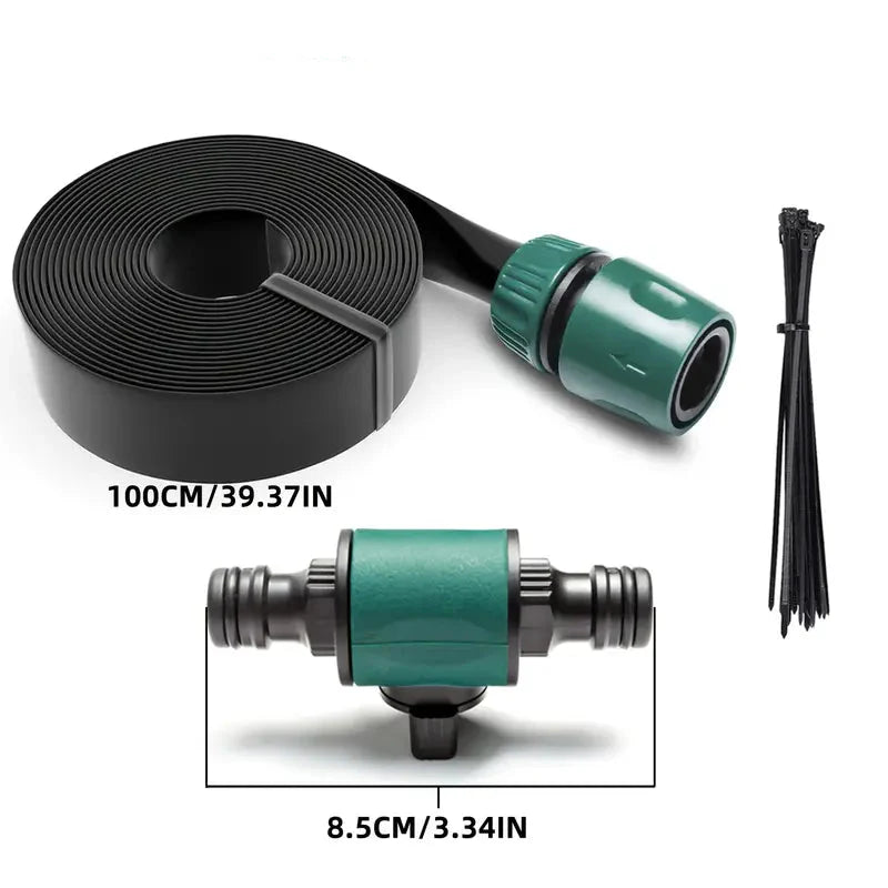 ユニバーサルトランポリンスプリンクラーシステム - 屋外での冷却や裏庭での遊びに最適なスプレー付き黒PVCホース
