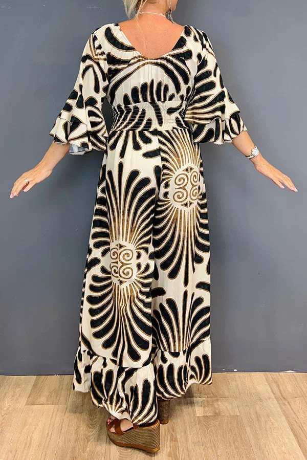 Gianna - Vintage-inspired jumpsuit with ruffle sleeves