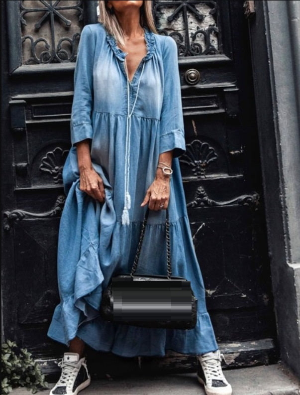 Lizelotte - Denim Maxi Dress
