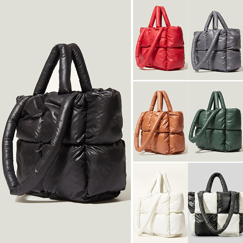 みのり 軽量大容量スクエアキルティングショルダーバッグ