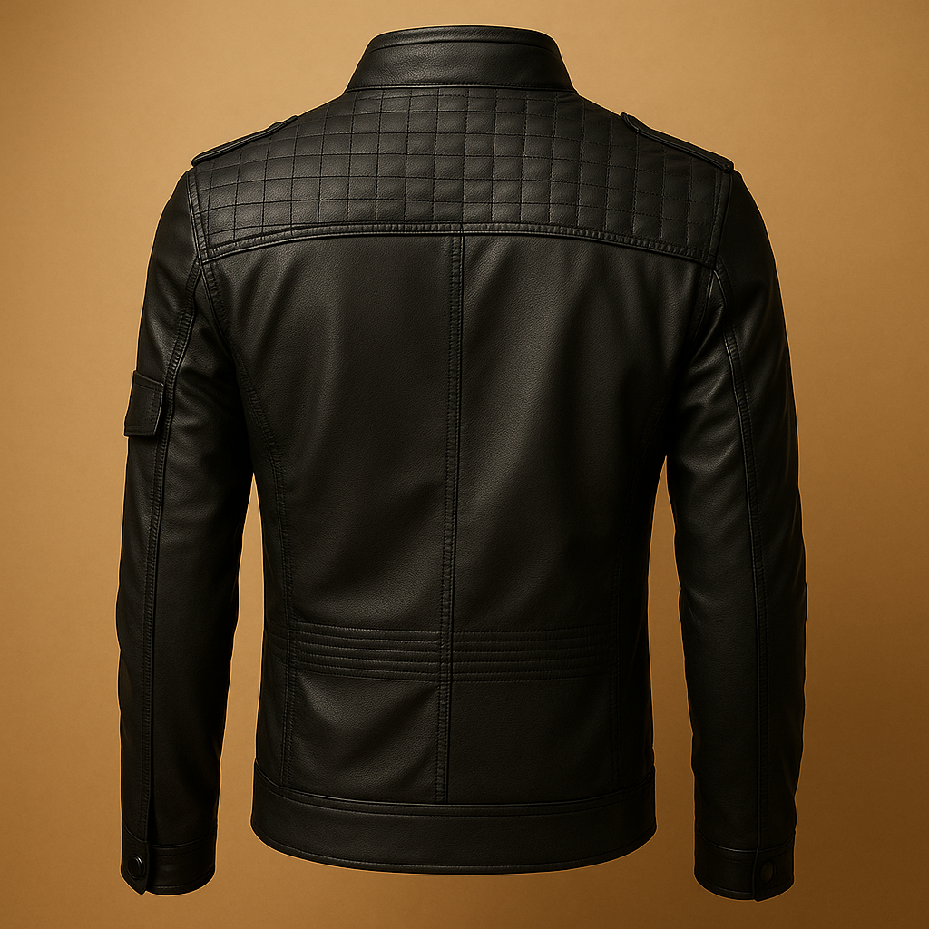 Jasper | Men's Stand Collar Padded Leather Jacket