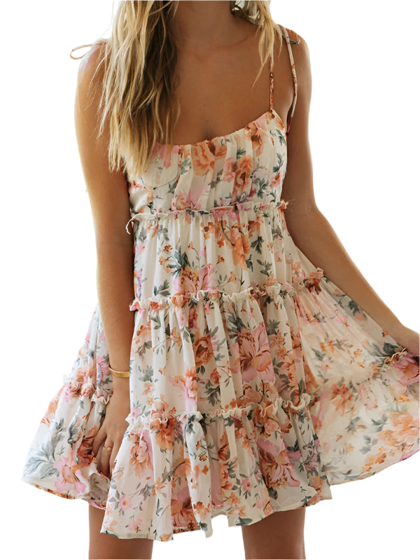 Irachebez - Floral mini dress with thin straps