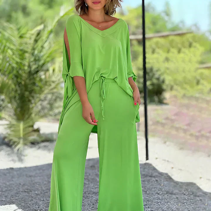 Tomiko - Soft and stylish top and bottom set