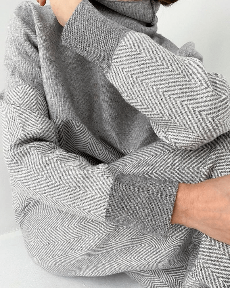 Taeko - Turtleneck sweater and wide-leg pants two-piece set