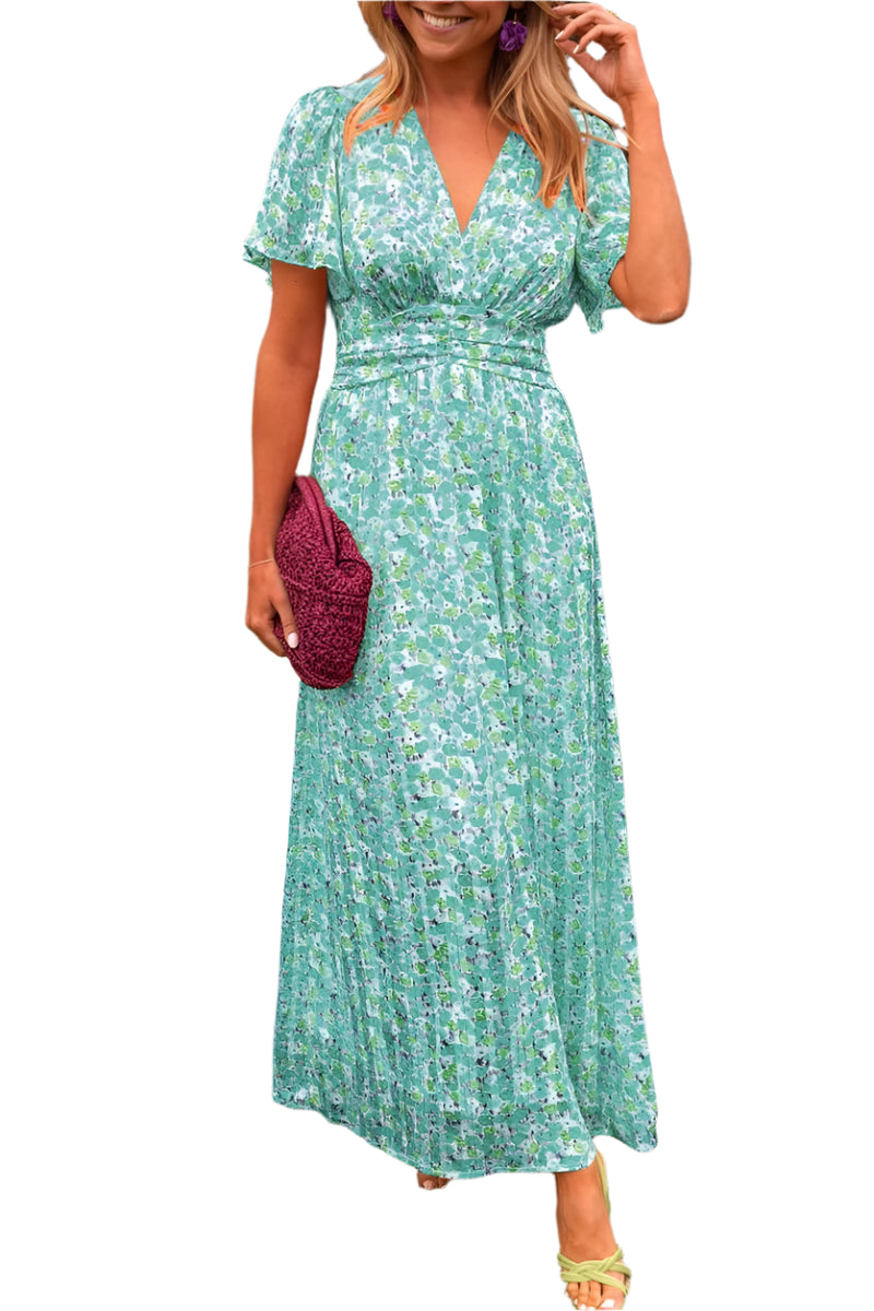 Audrey - Floral V-neck Maxi Dress