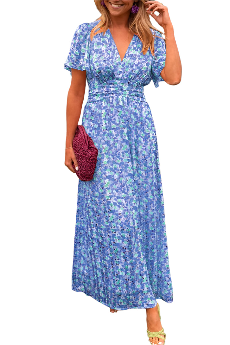 Audrey - Floral V-neck Maxi Dress