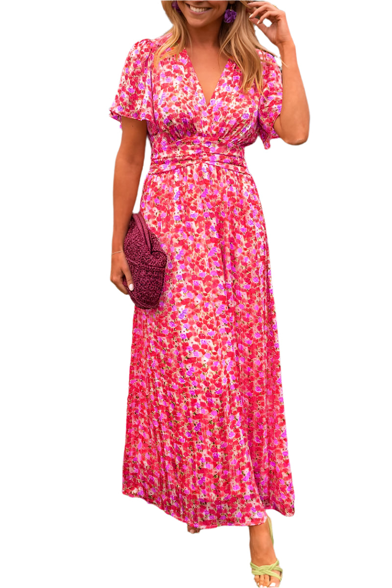 Audrey - Floral V-neck Maxi Dress