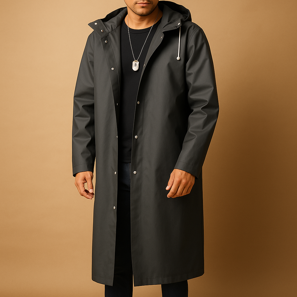 Men's Long Waterproof EVA Rain Jacket | Niels