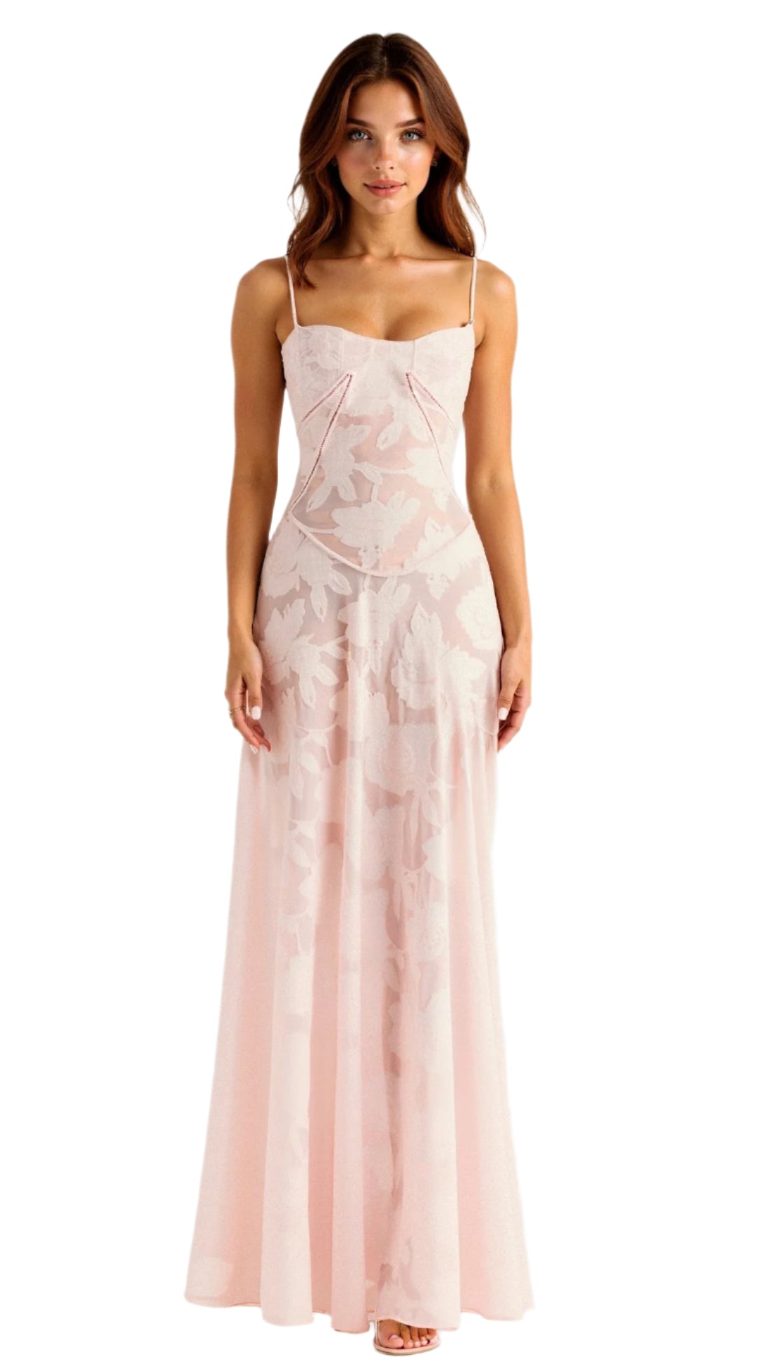 Denise – Floral Sheer Maxi Dress