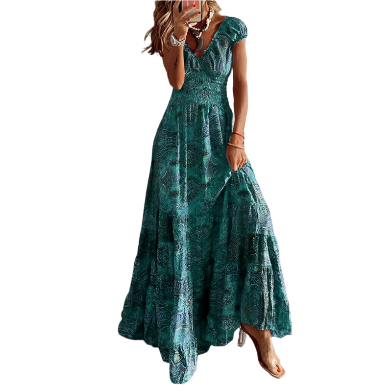 Elara - Flowy Bohemian Maxi Dress