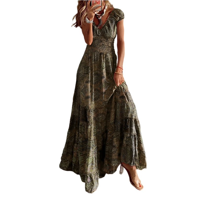 Elara - Flowy Bohemian Maxi Dress