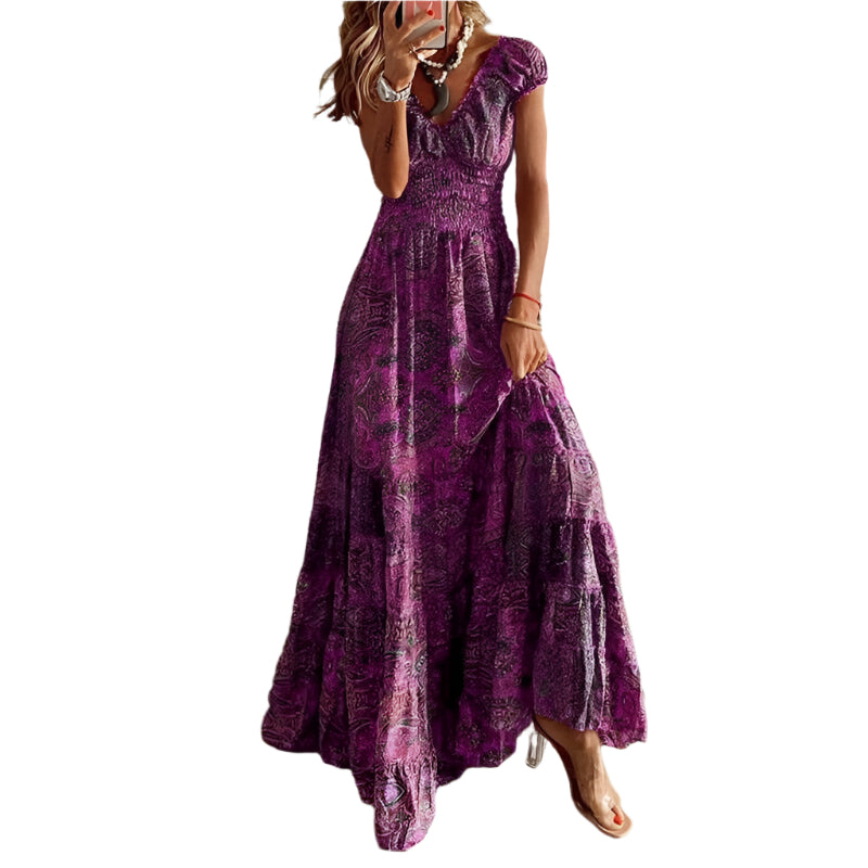Elara - Flowy Bohemian Maxi Dress