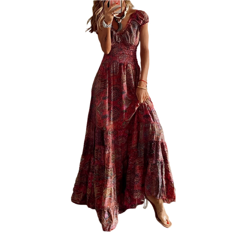 Elara - Flowy Bohemian Maxi Dress